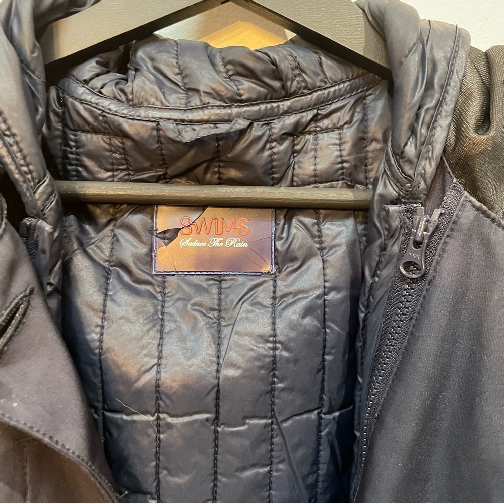 Swims Dark Blue Hooded Raincoat - Picture 2 of 6